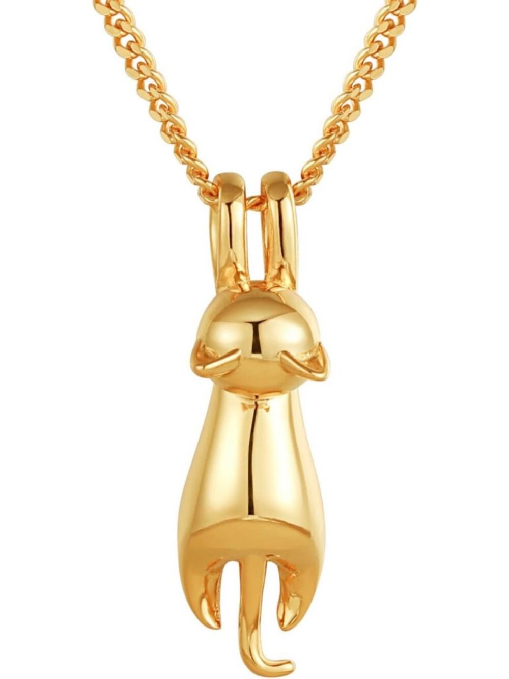 Dainty Sterling Silver Cat Necklace for Women - Trendy Charm Pendant Gift for